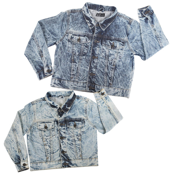 Kids Trendy Denim Jacket Jeans Blue Tie Dye Coat for Girls Age 3-13 Years