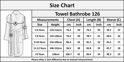 A2Z 4 Kids Girls Boys Towel Bathrobe Shawl Collar Soft for Age 5-13 Years