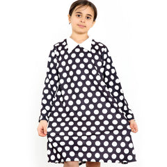 Kids Girls Swing Dress Peter Pan Collar Camouflage Print Flared Skater Dresses