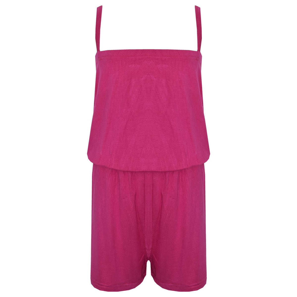 Girls Jumpsuit Kids Plain Color Trendy Playsuit All In One Jumpsuits 5-13 Years
