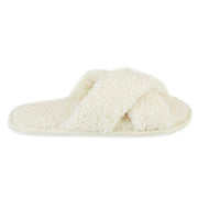 Women Crossover Slippers With Cozy Fur Memory Foam Fluffy Comfortable Sliders