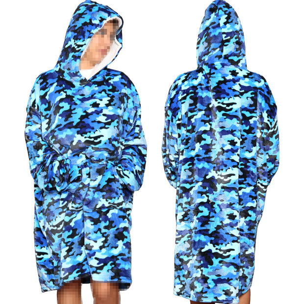 A2Z Unisex Mens Ladies Oversized Kangaroo Pocket Hooded Animal Wearable Blanket