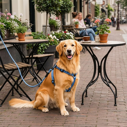 A2Z Dog Collar Harness And Lead Set Reflective Adjustable Walking Set