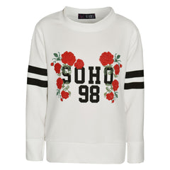 Kids Jogging Suit Girls SOHO 98 Lounge Suit Tracksuit Hoodie Bottom 7-13 Years