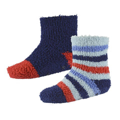 Infant Baby Boys Girls Slipper Fluffy Socks With Gripper Pack of 2 Newborn Socks