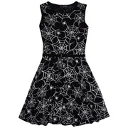 A2Z 4 Kids Girls Halloween Dresses Spider Web Skater Swing Dress Fancy Outfit Legging 3-13 Years - A2Z 4 Kids