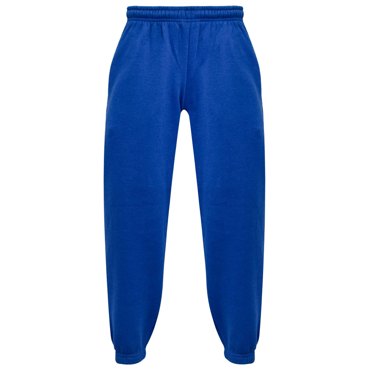 Kids Girls Boys Plain Jogging Bottoms Cuffed Joggers Sweatpants Trousers 2-14 Yr