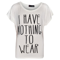 Girls Top Kids I Have Nothing To Wear Print T Shirt Tops & Legging Set 7-13 Year