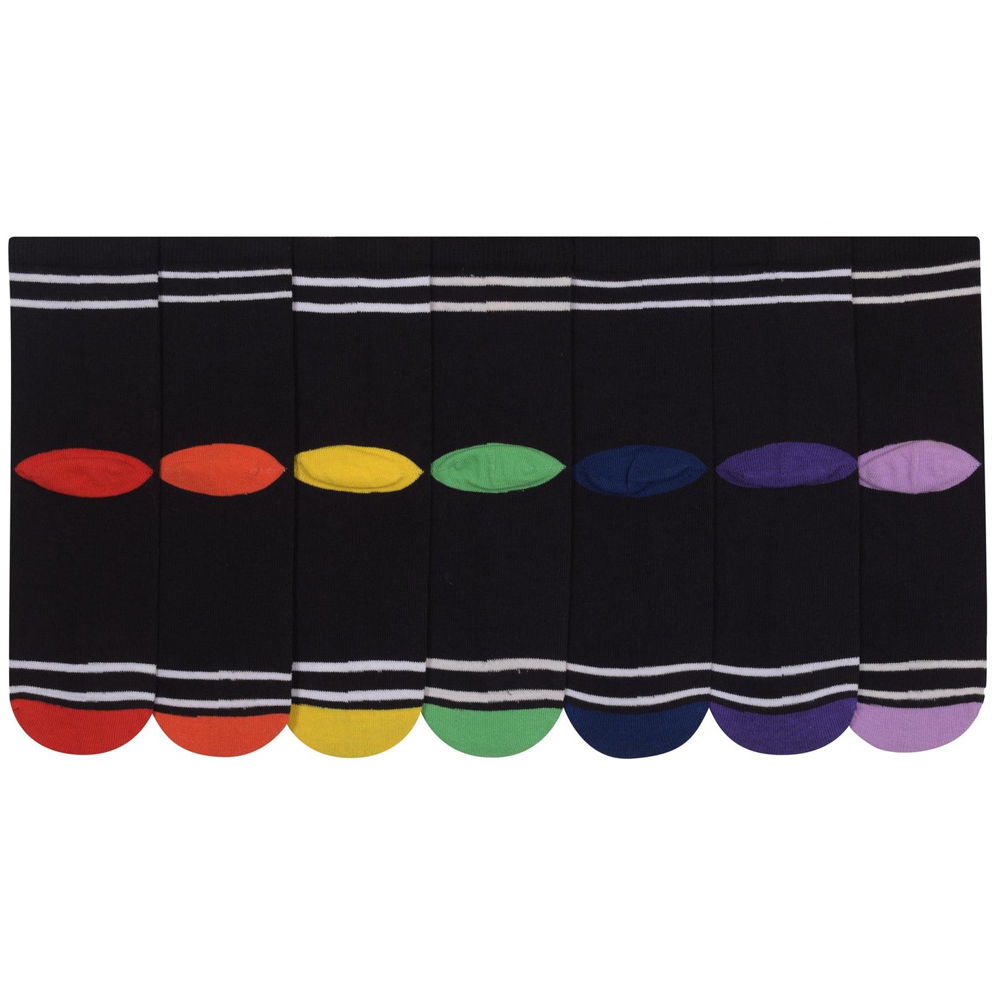 Boys Girls 7 Days Week Socks Cotton Rich Plain Ankle Colourful Heal Toes Socks