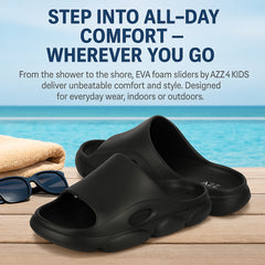 A2Z Mens Sliders EVA Foam Cushioned Slip On Sandals Indoor Outdoor Shower Pool