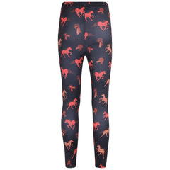 A2Z 4 Kids Girls Legging Horses Print Black Stretchy Soft Summer Fashion Legging