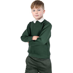 Kids Girls Boys Sweatshirt  Plain Crew Round Neck Uniform  Age 2-13 Years