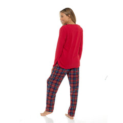 Ladies Fleece Pyjama Set Cosy Dog & Bear Warm Winter Loungewear Sizes 8-22