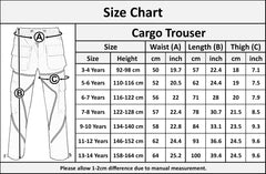 Kids Girls Cargo Trousers Elasticated Waist Straight Fit Joggers Activewear Pant