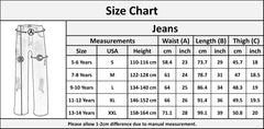 Kids Girls Palazzo Jeans Wide Leg Stretchy Denim Flared Fashion Baggy Pants 5-14