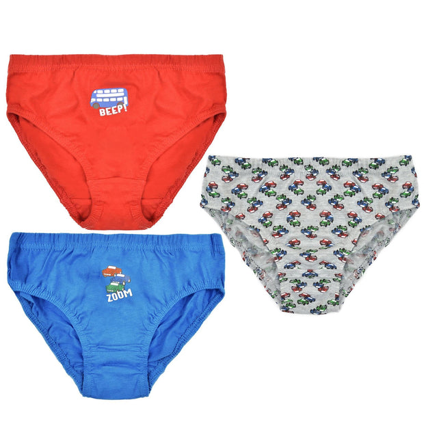 A2Z 4 Kids Boys Underwear Pack Of 5 Dinosaur Vehicles Knickers Cotton Mix Briefs