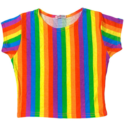 Girls Rainbow Clothing Crop Tops Skirts Dresses Jumpsuits Leggings Party Wear