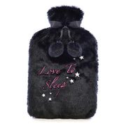 A2Z Hot Water Bottle 2 Litre Slogan Embroidered Fleece Cover Hot Water Bag