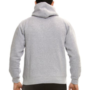 Mens Fleece Plain Zipper Hooded Long Sleeve Sweatshirt For Adults S-4XL