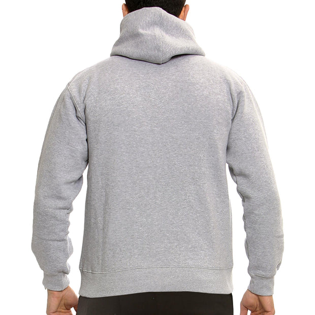 Mens Fleece Plain Zipper Hooded Long Sleeve Sweatshirt For Adults S-4XL