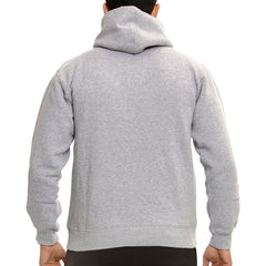 Mens Fleece Plain Zipper Hooded Long Sleeve Sweatshirt For Adults S-4XL