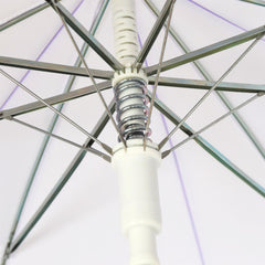 A2Z Wedding Umbrella 46" Auto Open Dome Dual Flower Piping Bride Groom Brolly