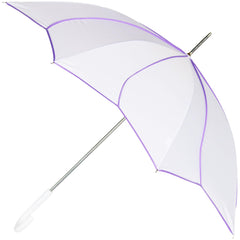 A2Z Wedding Umbrella 46" Auto Open Dome Dual Flower Piping Bride Groom Brolly
