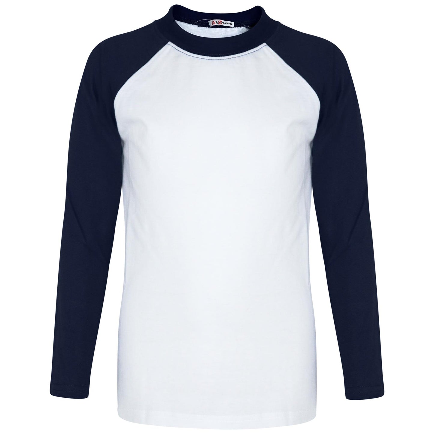 Kids Boys Girls T Shirts Plain Baseball Long Raglan Sleeves Sports Tees 2-13 Yrs