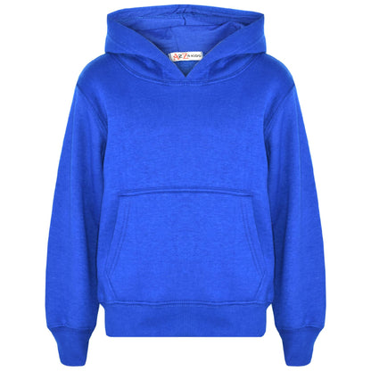 Kids Girls Boys Plain Tracksuit Hooded Hoodie Bottom Jog Suit Joggers 5-13 Years