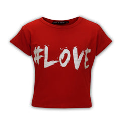 Kids Girls T Shirts # Love Summer Fashion Soft Feel Tank Top & Tees 5-13 Year