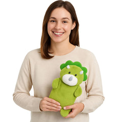 A2Z Hot Water Bottles 3D Animal Dinosaur 750ML Plush Fleece Cover Heat Therapy