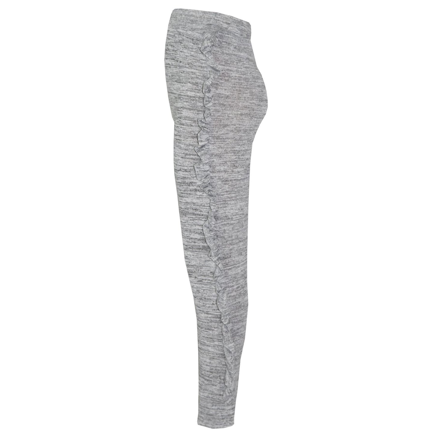 Kids Jogging Suit Girls Plain Frill Sleeve Lounge Suit Tracksuit Top Bottom 2-13