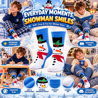 Kids Boys Girls Cotton Rich Christmas Socks Xmas Festive Soft Winter Socks