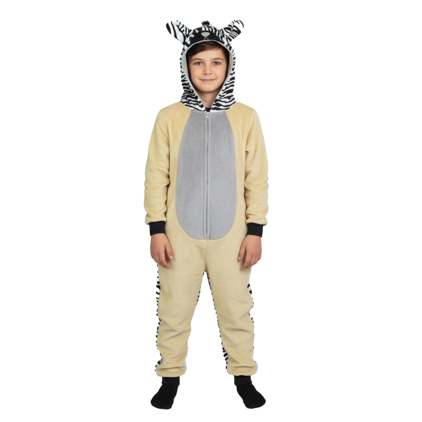 A2Z 4 Kids Unisex 2 Tone Zebra A2Z Onesie One Piece Zebra Cosplay Jumpsuit