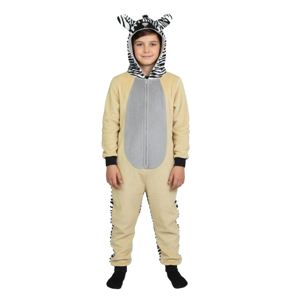 A2Z 4 Kids Unisex 2 Tone Zebra A2Z Onesie One Piece Zebra Cosplay Jumpsuit