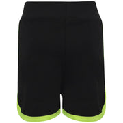 A2Z 4 Kids Black and Neon Green Crop Top And Shorts Set Contrast Colour Short Sleeves T Shirt Summer Outfit 2 Piece Activewear Girls Boys Age 5-13 years