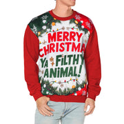 A2Z Mens Women Merry Christmas Ya Filthy Animal Jumper Hoodies Xmas Sweatshirts