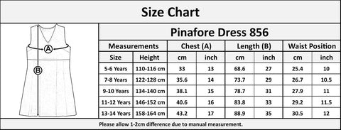Kids Girls Pinafore Dress Sleeveless Comfortable School Uniform Dress Age 5-14