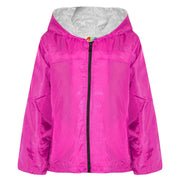 A2Z 4 Kids® Girls Boys Raincoats Jackets Kids Pink Lightweight Kag Mac Waterproof Hooded Jacket Cagoule Rain Mac Age 5 6 7 8 9 10 11 12 13 Years