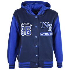 A2Z 4 Kids Girls Boys Baseball NY ATHLETIC Hooded Trending Jacket Age 5-13 Years