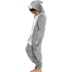 A2Z 4 Kids Girls Boys Bunny Costume Jumpsuits Soft Plush Fleece