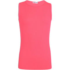 Girls Ribbed Vest  Kids Stylish Top Fashion T Shirt Age 5 6 7 8 9 10 11 12 13 Yr