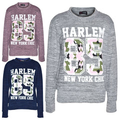 Kids Jogging Suit Girls HARLEM 85 Lounge Suit Tracksuit Hoodie Bottom 7-13 Years
