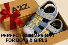 A2Z 4 Kids Boys Girls Sandals Slides Blue PU Upper Summer Beach Sports Open Toe