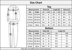 Kids Girls Boys Tracksuit Contrast Panelled Hoodie & Bottom Jogging Suits