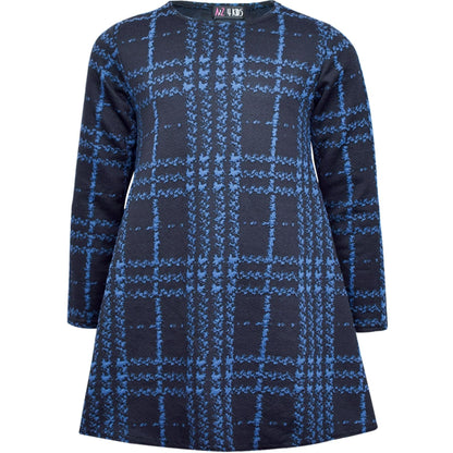 Kids Girls Swing Dress Long Sleeve Tartan Flared Party Summer Dresses 5-13 Yr