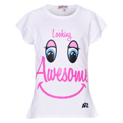 Girls Top Kids Designer's Looking Awesome Print Fashion T Shirt Top 5-13 Years