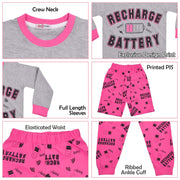 A2Z 4 Kids Splash Print Pyjama Set Contrast Colour PJS Matching Top Bottom Pink Pyjamas Comfy Loungewear Shorts Set Gifts for Girls Age  5-6, 7-8, 9-10, 11-12 & 13 years