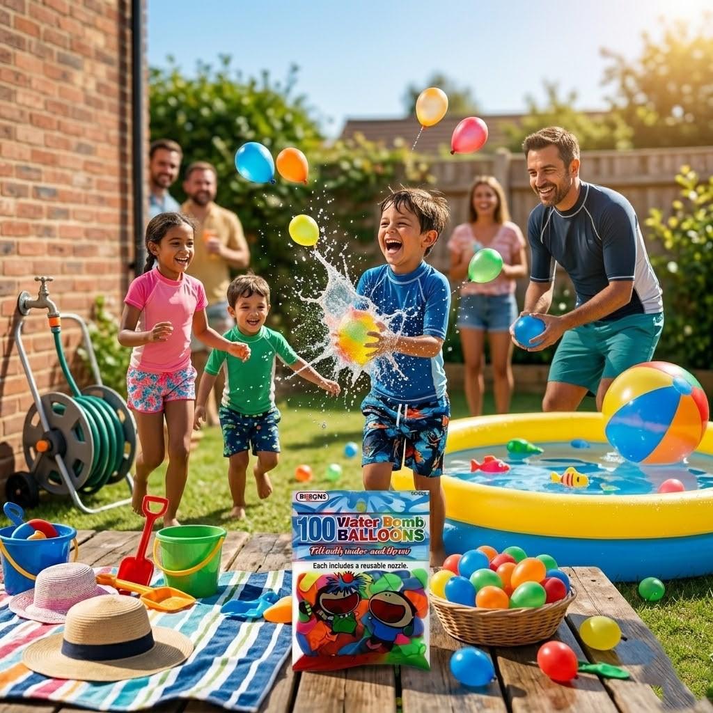 A2Z 100 Water Bomb Balloons Multipack Colourful Latex Water Balloons for Outdoor
