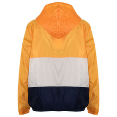 Kids Girls Boys Windbreaker Contrast Panel Jackets Hooded Raincoat Rain Mac 5-13